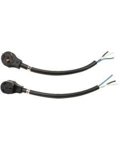 Power Cord; Surge Guard ®; Power Supply Cord; 50 Amps; 30 Foot Length; 4 Prong Male End And End For Hard Wiring; 6/3-8/1 Cord; Not UL Approved; Black; PVC Jacket; With T Pull Handle
