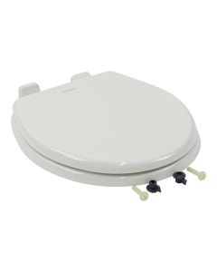 Toilet Seat; For Dometic 506 VacuFlush/ 508 VacuFlush/ 510 Traveler/ 511 Traveler/ 510 Traveler Plus/ 511 Traveler Plus/ 510 Plus/ 548 VacuFlush Series Toilets; Elongated; Closed Front; White; With Cover
