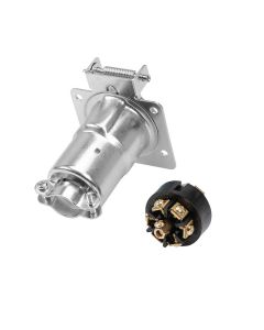 Trailer Wiring Connector; Vehicle Side; 7-Way Flat; Without Lead Wire
