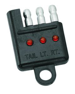 Trailer Wiring Circuit Tester; 4-Flat Car End Tester With LED Display; Single
