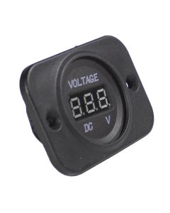 Gauge Voltmeter; Digital Display; 6-30 DC Volts; Illuminated Red Read-Out; With Panel and Hardware
