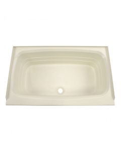 Bathtub; Better Bath; Standard Tub; 24 Inch x 38 Inch; With Threshold; Without Seat; Smooth Floor Surface; Center Drain; Parchment; ABS
