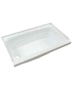 Bathtub; Better Bath; Standard Tub; 24 Inch x 40 Inch; With Threshold; Without Seat; Smooth Floor Surface; Left Hand Drain; Parchment; ABS
