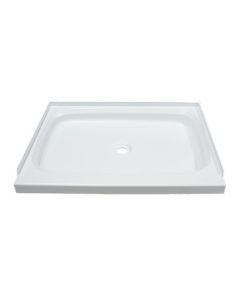 Shower Pan; Better Bath; Rectangular; 24 Inch x 32 Inch; With Threshold; Front Center Drain; White; ABS
