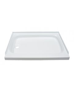 Shower Pan; Better Bath; Rectangular; 24 Inch x 32 Inch; With Threshold; Left Hand Drain; White; ABS
