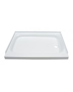 Shower Pan; Better Bath; Rectangular; 24 Inch x 32 Inch; With Threshold; Right Hand Drain; White; ABS
