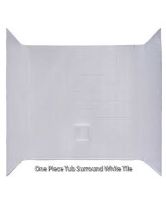 WUW27STDSPK; 27X54 WHT 1PC TILE WALL SPK