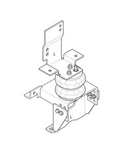 Helper Spring Kit; Ride-Rite ™; Air Spring; Frame Mount; 3200 to 5000 Pound Leveling Capacity; Adjustable from 5 to 100 PSI; Rubber; Includes Air Springs/Brackets/Air Line/Hardware; Air Compressor Sold Separately
