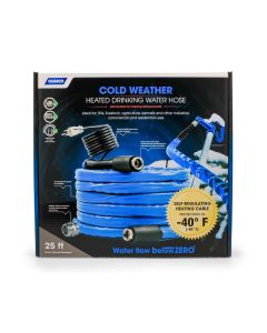 Fresh Water Hose; TastePURE ™; Heated; 5/8 Inch Internal Diameter; 25 Foot Length; NSF Approved Material No Regrind Suitable For Drinking Water; BPA/ Phthalate And Lead Free; With PVC Encapsulated Self-Regulating Heat Source; Rated To -40 Degrees Fahrenhe