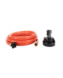 Waste Water Hose; RhinoFLEX ™; Use To Flush Sewer Hose/ Black Water Holding Tanks/ Gray Water Holding Tanks and Tote Tanks; Compatible With Standard Garden Hose Threads; 10 Foot Length; 5/8 Inch Inside Diameter; Orange; PVC; With 3 Inch Bayonet Fitting Ri