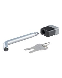 Trailer Hitch Pin; Bent Pin; 5/8 Inch Diameter; Use With 2 Inch/ 2-1/2 Inch and 3 Inch Receivers; Locking; With Dust Cap
