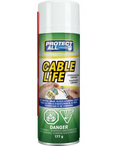 Cable Lubricant; Use To Clean/ Purge/ Lubricate Throttle/ Brake/ Clutch And Other Wire Control Cables; 6.25 Ounce Aerosol Can; Single; With Bilingual Language
