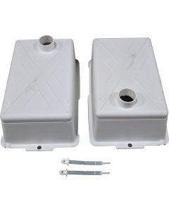 Battery Box; Fits Group 27 Batteries; Large; 13-1/2 Inch Length x 7 Inch Width x 10 Inch Height Inside Dimensions; Vented; With Small Drain Hole; Designed For Inside Installation; Requires Battery Box Vent