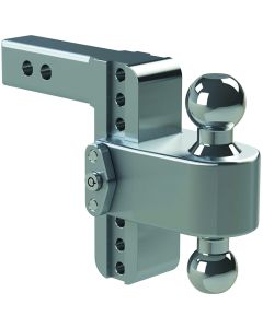 Trailer Hitch Ball Mount; 180 Degree; Fits 2 Inch Receiver; 12500 Gross Trailer Weight; Turnover; Adjustable; Stowable;6 Inch Drop/ 7 Inch Rise; 8000 Pound 2 Inch Ball/ 12500 Pound 2-5/16 Inch Ball; Stainless Steel Dual Ball; With Dual Pin Lock Plate
