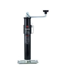 WELD-ON PIPE MOUNT SWIVEL JACK 2000# CAP. 10IN LIFT TOP WIND BLACK
