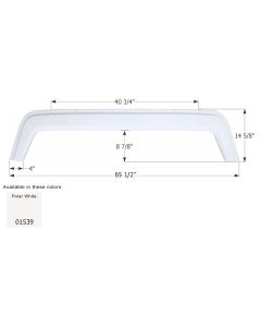 65 5/8 x 14 5/8 Polar White