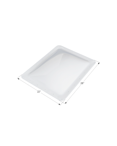 SL1824W - White, 18 x 24 x 4 Dome