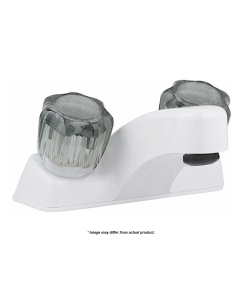 UTOPIA 4IN LAVATORY FAUCET-SMOKED HANDLES MADE IN USA 5 YEAR WARRANTY
