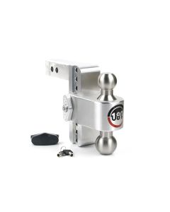 Trailer Hitch Ball Mount; 180 Degree; Fits 2 Inch Receiver; 12500 Gross Trailer Weight; Turnover; Adjustable; Stowable;6 Inch Drop/ 7 Inch Rise; 8000 Pound 2 Inch Ball/ 12500 Pound 2-5/16 Inch Ball; Stainless Steel Dual Ball; With Dual Pin Lock Plate
