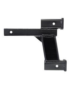 Trailer Hitch Receiver Tube Adapter; Fits 2 Inch Receiver And Adapts Two 2 Inch Receiver; One Receiver 10 Inch Drop/ Rise; Another 2 Inch Drop/ Rise; 10000 Pound Capacity; Powder Coat; Steel; Only For Towing A Car Behind A Motorhome; Not For Use With Any 