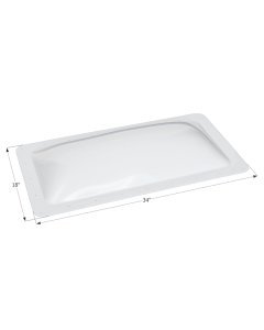SL1430W - White, 14 x 30 x 4 Dome