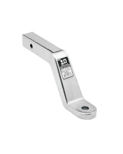 Trailer Hitch Ball Mount; Forged; Class III/ IV; Fits 2 Inch Receiver; 8000 Pound Gross Trailer Weight/ 800 Pound Tongue Weight; 6 Inch Drop/ 5 Inch Rise; Non-Swivel; Non-Extendable; 11-7/8 Inch Solid Shank; 1 Inch Ball Hole; Without Ball; Aluminum
