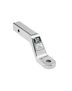 Trailer Hitch Ball Mount; Forged; Class III/ IV; Fits 2 Inch Receiver; 8000 Pound Gross Trailer Weight/ 800 Pound Tongue Weight; 4 Inch Drop/ 3 Inch Rise; Non-Swivel; Non-Extendable; 10-5/8 Inch Solid Shank; 1 Inch Ball Hole; Without Ball; Aluminum
