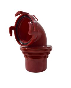 EZ Coupler 90 degree Bayonet Sewer Fitting, Red, Boxed