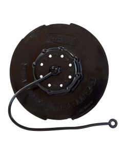 Sewer Hose Storage Carrier Cap; EZ Hose; For Use With EZ Hose Carriers; Cap with Strap; Black; Plastic

