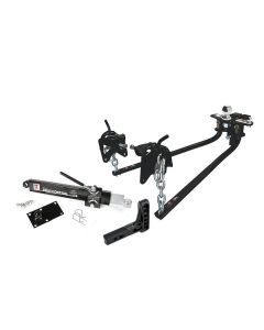 Weight Distribution Hitch; Round Bar; 1200 Pound Tongue Weight; With Shank; With Hook Up Brackets/ Spring Bars/ Chains/ Ball Mount/ Shank/ Hitch Pin/ Clip and Bolt Package For Adjustable Hitches; Without Hitch Ball
