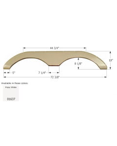 Icon, FENDER SKIRT, TANDEM, KEYSTONE, FS774, POLAR WHITE