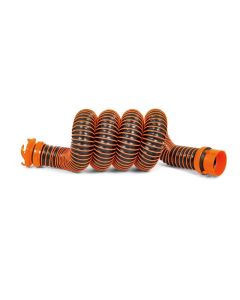 Sewer Hose; RhinoEXTREME ™; 10 Foot Length Extension; Black Hose; With Swivel Lug and Swivel Bayonet Fittings and Reusable Locking Ring
