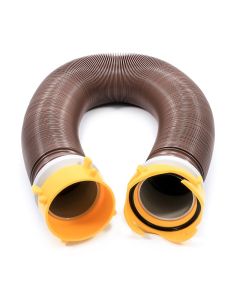 Sewer Hose; Revolution; 10 Foot Length Extension; 15 Mils HTS ™ Vinyl; Brown Hose; With Swivel Lug and Swivel Bayonet Fittings
