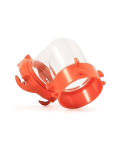 Sewer Hose Connector; RhinoFLEX ™; For Connecting Sewer Hose to Dump Station; 90 Degree Swivel Lug and Bayonet Fittings; Clear
