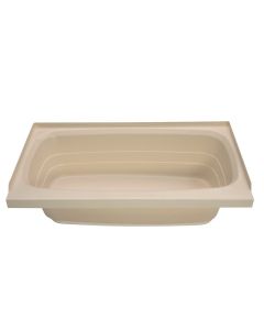 Bathtub; Better Bath; Standard Tub; 24 Inch x 40 Inch; With Threshold; Without Seat; Smooth Floor Surface; Right Hand Drain; Parchment; ABS
