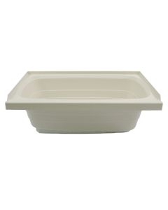 Bathtub; Better Bath; Standard Tub; 24 Inch x 36 Inch; With Threshold; Without Seat; Smooth Floor Surface; Right Hand Drain; Parchment; ABS
