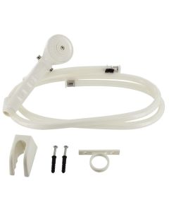 Shower Head Kit, Trickle Shut-Off, 60in Hose, White, Bagged