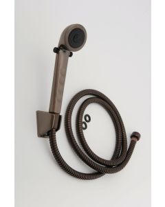 Shower Head; Multi-Purpose; 60 Inch Length Hose; Oil Rub Bronze Coated; Vinyl Hose; With Hose And Head With Bracket

