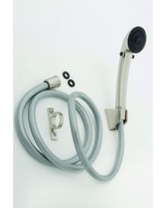 Shower Head; Multi-Purpose; 60 Inch Length Hose; Nickel Plated; Vinyl Hose; With Hose And Head With Bracket
