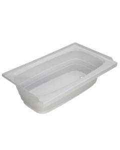 Bathtub; Better Bath; Standard Tub; 24 Inch x 40 Inch; With Threshold; Without Seat; Smooth Floor Surface; Right Hand Drain; White; ABS
