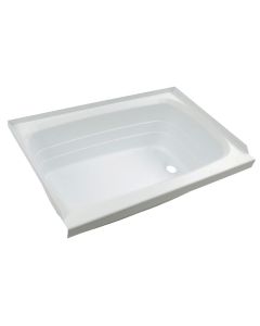 Bathtub; Better Bath; Standard Tub; 24 Inch x 36 Inch; With Threshold; Without Seat; Smooth Floor Surface; Right Hand Drain; White; ABS
