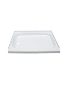 24IN X 40IN SHOWER PAN; LEFT DRAIN - WHITE
