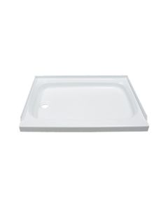 Shower Pan; Better Bath; Rectangular; 24 Inch x 36 Inch; With Threshold; White; ABS

