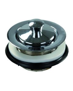Sink Strainer; Fits Up to 2 Inch Drain Opening; Chrome Plated; Plastic; With Pop-Up Stopper/ Foam Gasket/ Locknut
