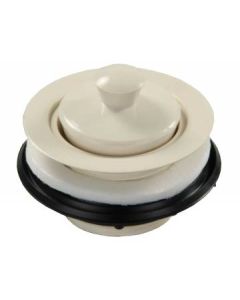 Sink Strainer; Fits Up To 2 Inch Drain Opening; Parchment; Plastic; With Stopper/ Foam Gasket/ Locknut; Single
