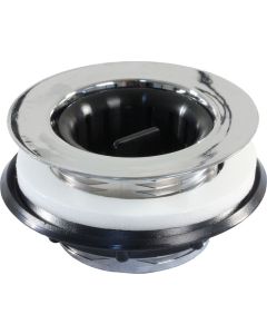 Sink Strainer; Fits Up to 2 Inch Drain Opening; Chrome Plated; Plastic; With Threaded Basket/ Foam Gasket/ Locknut
