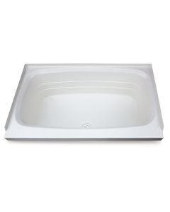 Bathtub; Better Bath; Standard Tub; 24 Inch x 38 Inch; With Threshold; Without Seat; Smooth Floor Surface; Center Drain; White; ABS
