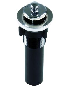 Sink Strainer; 1-1/4 Inch Diameter Opening x 5 Inch Length; Fits Any Sink Opening 1-3/8 Inch To 1-3/4 Inch; Chrome Plated; With Pop-Up Stopper/ Foam Gasket/ Locknut
