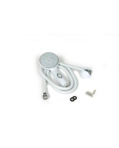 Shower Head Kit-White W/ On/off Includes Hose, Head, Mount & Hardware