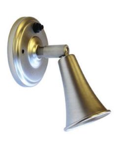 Interior Light - LED; Interior Light- LED; Wall Light/ Spotlight; 3-1/2 Inch Depth x 6-1/2 Inch Height; Brushed Nickel; 12 Volt; With On/ Off Switch; With LED Bulb
